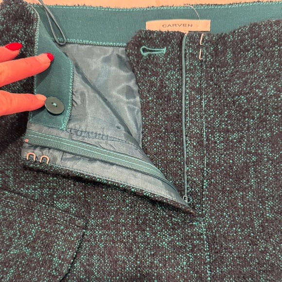 Carven Dark Teal A-Line Skirt - Picture 4 of 4